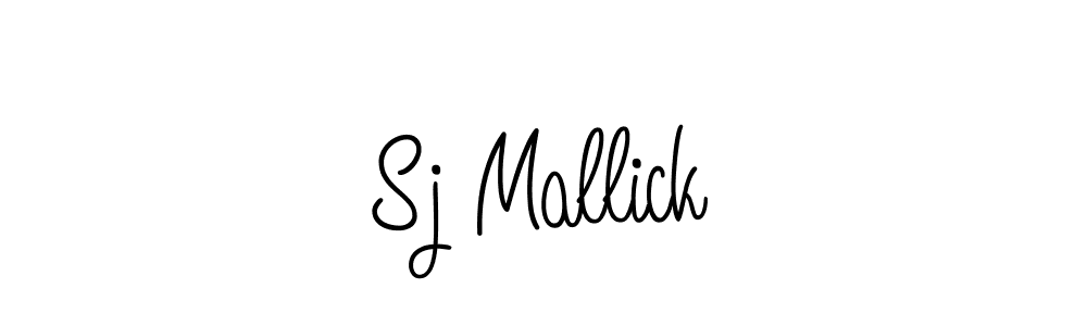 How to make Sj Mallick name signature. Use Angelique-Rose-font-FFP style for creating short signs online. This is the latest handwritten sign. Sj Mallick signature style 5 images and pictures png