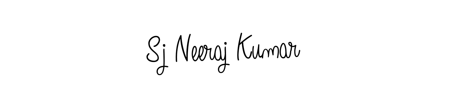 You should practise on your own different ways (Angelique-Rose-font-FFP) to write your name (Sj Neeraj Kumar) in signature. don't let someone else do it for you. Sj Neeraj Kumar signature style 5 images and pictures png