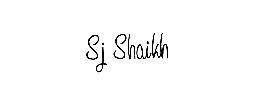 Make a beautiful signature design for name Sj Shaikh. With this signature (Angelique-Rose-font-FFP) style, you can create a handwritten signature for free. Sj Shaikh signature style 5 images and pictures png