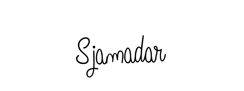 Sjamadar stylish signature style. Best Handwritten Sign (Angelique-Rose-font-FFP) for my name. Handwritten Signature Collection Ideas for my name Sjamadar. Sjamadar signature style 5 images and pictures png