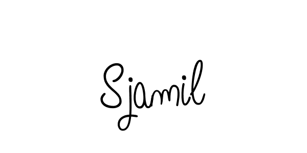 Use a signature maker to create a handwritten signature online. With this signature software, you can design (Angelique-Rose-font-FFP) your own signature for name Sjamil. Sjamil signature style 5 images and pictures png