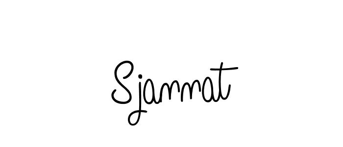 Use a signature maker to create a handwritten signature online. With this signature software, you can design (Angelique-Rose-font-FFP) your own signature for name Sjannat. Sjannat signature style 5 images and pictures png