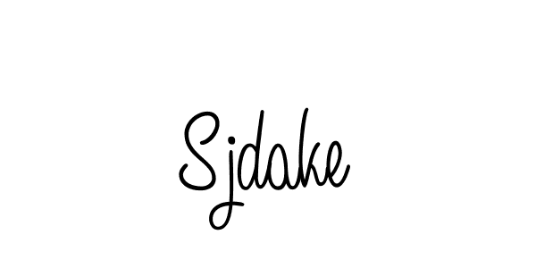 How to make Sjdake name signature. Use Angelique-Rose-font-FFP style for creating short signs online. This is the latest handwritten sign. Sjdake signature style 5 images and pictures png