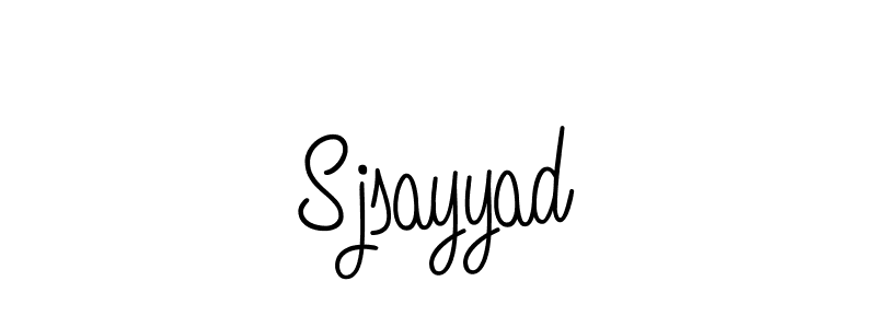 Use a signature maker to create a handwritten signature online. With this signature software, you can design (Angelique-Rose-font-FFP) your own signature for name Sjsayyad. Sjsayyad signature style 5 images and pictures png