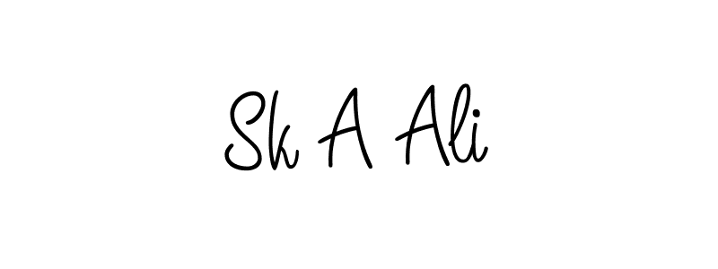 Make a beautiful signature design for name Sk A Ali. With this signature (Angelique-Rose-font-FFP) style, you can create a handwritten signature for free. Sk A Ali signature style 5 images and pictures png