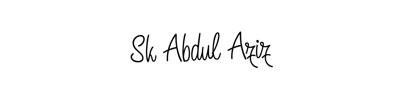 Design your own signature with our free online signature maker. With this signature software, you can create a handwritten (Angelique-Rose-font-FFP) signature for name Sk Abdul Aziz. Sk Abdul Aziz signature style 5 images and pictures png