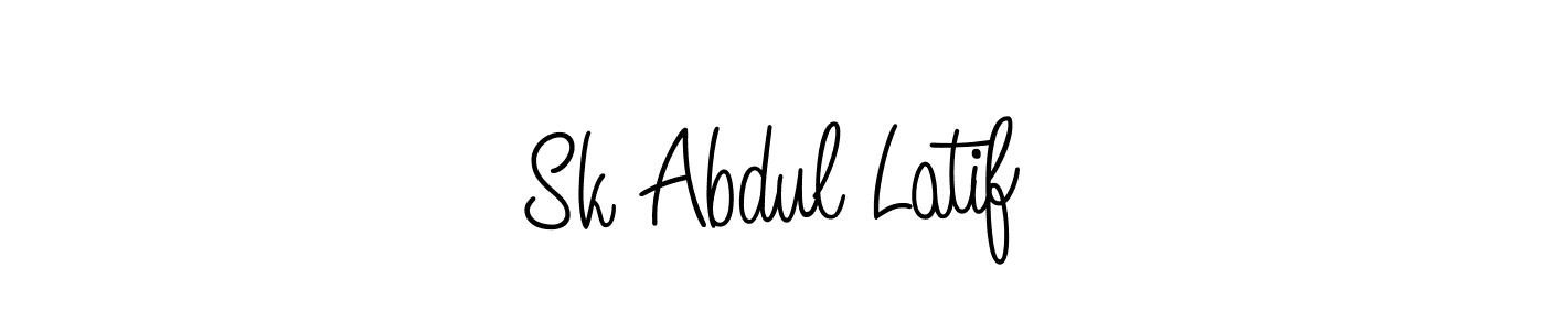 How to make Sk Abdul Latif name signature. Use Angelique-Rose-font-FFP style for creating short signs online. This is the latest handwritten sign. Sk Abdul Latif signature style 5 images and pictures png
