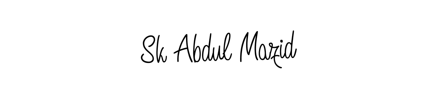 Create a beautiful signature design for name Sk Abdul Mazid. With this signature (Angelique-Rose-font-FFP) fonts, you can make a handwritten signature for free. Sk Abdul Mazid signature style 5 images and pictures png