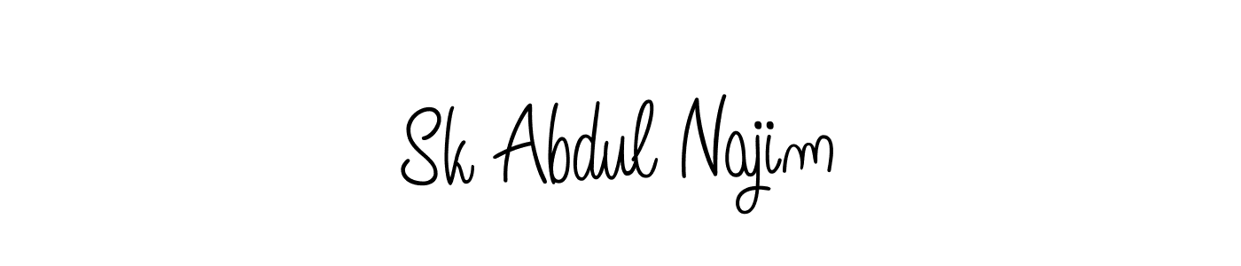 Angelique-Rose-font-FFP is a professional signature style that is perfect for those who want to add a touch of class to their signature. It is also a great choice for those who want to make their signature more unique. Get Sk Abdul Najim name to fancy signature for free. Sk Abdul Najim signature style 5 images and pictures png