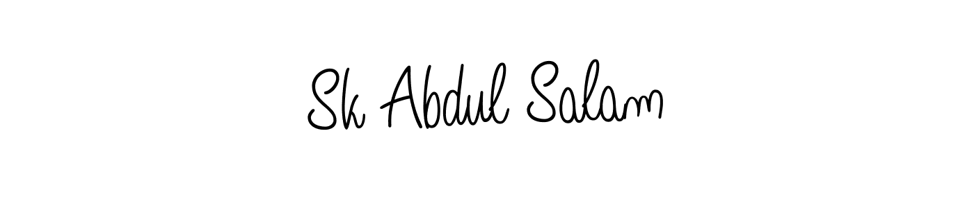 Use a signature maker to create a handwritten signature online. With this signature software, you can design (Angelique-Rose-font-FFP) your own signature for name Sk Abdul Salam. Sk Abdul Salam signature style 5 images and pictures png