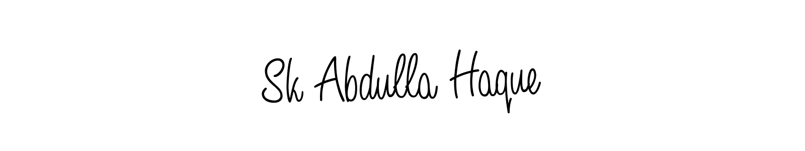 You should practise on your own different ways (Angelique-Rose-font-FFP) to write your name (Sk Abdulla Haque) in signature. don't let someone else do it for you. Sk Abdulla Haque signature style 5 images and pictures png