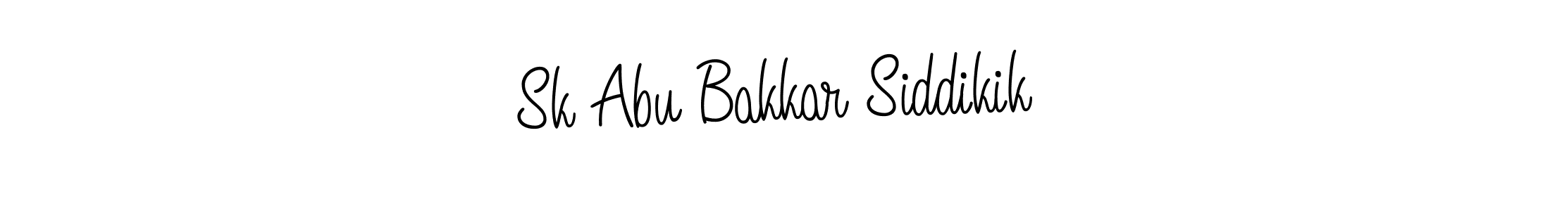 How to make Sk Abu Bakkar Siddikik name signature. Use Angelique-Rose-font-FFP style for creating short signs online. This is the latest handwritten sign. Sk Abu Bakkar Siddikik signature style 5 images and pictures png