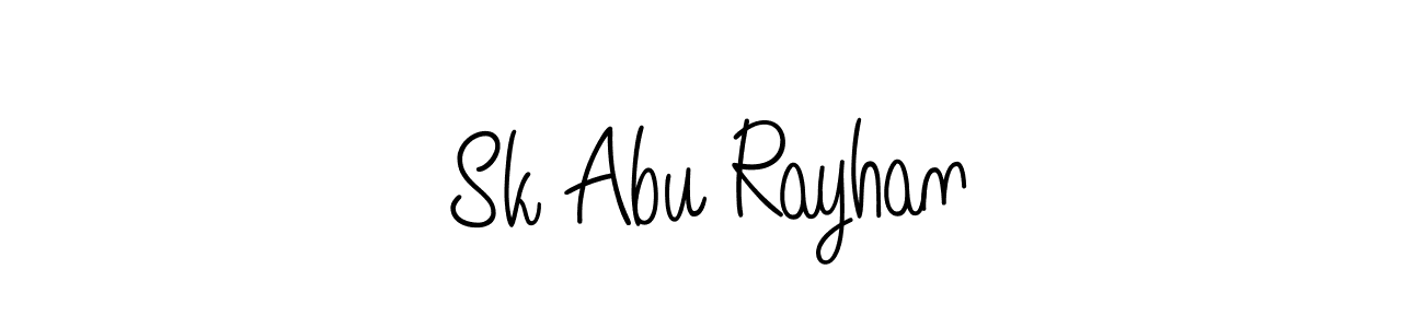 Make a beautiful signature design for name Sk Abu Rayhan. With this signature (Angelique-Rose-font-FFP) style, you can create a handwritten signature for free. Sk Abu Rayhan signature style 5 images and pictures png
