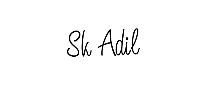 Sk Adil stylish signature style. Best Handwritten Sign (Angelique-Rose-font-FFP) for my name. Handwritten Signature Collection Ideas for my name Sk Adil. Sk Adil signature style 5 images and pictures png