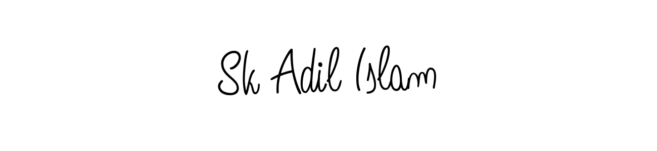 You should practise on your own different ways (Angelique-Rose-font-FFP) to write your name (Sk Adil Islam) in signature. don't let someone else do it for you. Sk Adil Islam signature style 5 images and pictures png