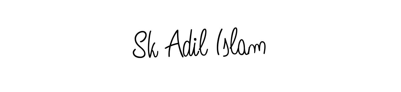 Use a signature maker to create a handwritten signature online. With this signature software, you can design (Angelique-Rose-font-FFP) your own signature for name Sk Adil Islam. Sk Adil Islam signature style 5 images and pictures png
