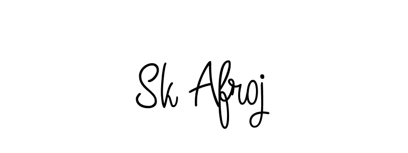 Sk Afroj stylish signature style. Best Handwritten Sign (Angelique-Rose-font-FFP) for my name. Handwritten Signature Collection Ideas for my name Sk Afroj. Sk Afroj signature style 5 images and pictures png