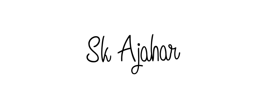 Design your own signature with our free online signature maker. With this signature software, you can create a handwritten (Angelique-Rose-font-FFP) signature for name Sk Ajahar. Sk Ajahar signature style 5 images and pictures png