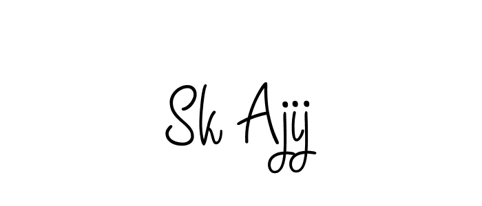 Make a beautiful signature design for name Sk Ajij. With this signature (Angelique-Rose-font-FFP) style, you can create a handwritten signature for free. Sk Ajij signature style 5 images and pictures png