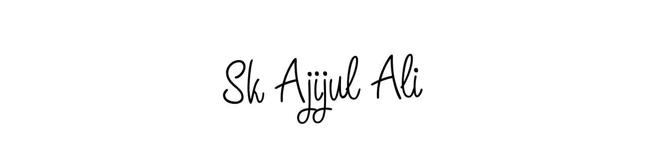 Design your own signature with our free online signature maker. With this signature software, you can create a handwritten (Angelique-Rose-font-FFP) signature for name Sk Ajijul Ali. Sk Ajijul Ali signature style 5 images and pictures png