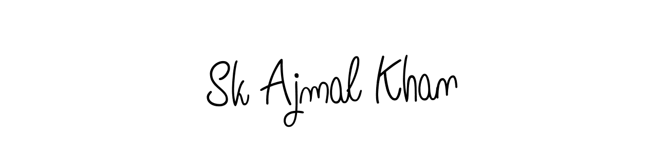 Make a beautiful signature design for name Sk Ajmal Khan. With this signature (Angelique-Rose-font-FFP) style, you can create a handwritten signature for free. Sk Ajmal Khan signature style 5 images and pictures png