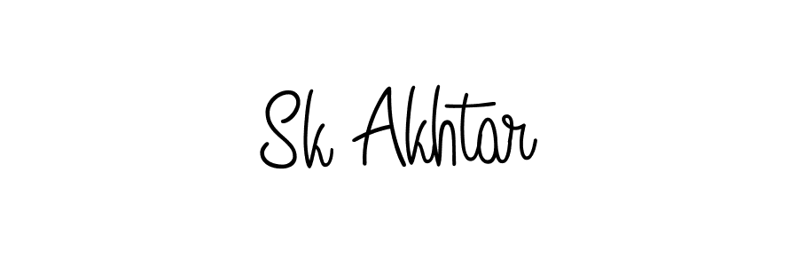 Also we have Sk Akhtar name is the best signature style. Create professional handwritten signature collection using Angelique-Rose-font-FFP autograph style. Sk Akhtar signature style 5 images and pictures png
