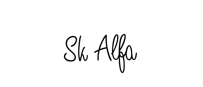 Design your own signature with our free online signature maker. With this signature software, you can create a handwritten (Angelique-Rose-font-FFP) signature for name Sk Alfa. Sk Alfa signature style 5 images and pictures png