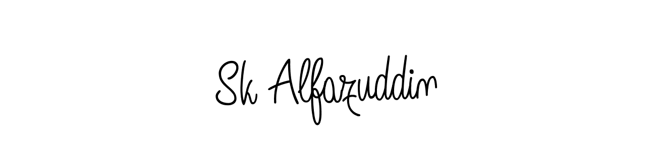 Make a beautiful signature design for name Sk Alfazuddin. With this signature (Angelique-Rose-font-FFP) style, you can create a handwritten signature for free. Sk Alfazuddin signature style 5 images and pictures png