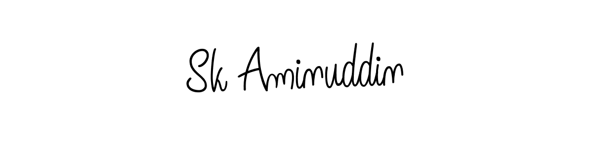 Sk Aminuddin stylish signature style. Best Handwritten Sign (Angelique-Rose-font-FFP) for my name. Handwritten Signature Collection Ideas for my name Sk Aminuddin. Sk Aminuddin signature style 5 images and pictures png