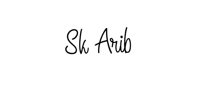 Sk Arib stylish signature style. Best Handwritten Sign (Angelique-Rose-font-FFP) for my name. Handwritten Signature Collection Ideas for my name Sk Arib. Sk Arib signature style 5 images and pictures png
