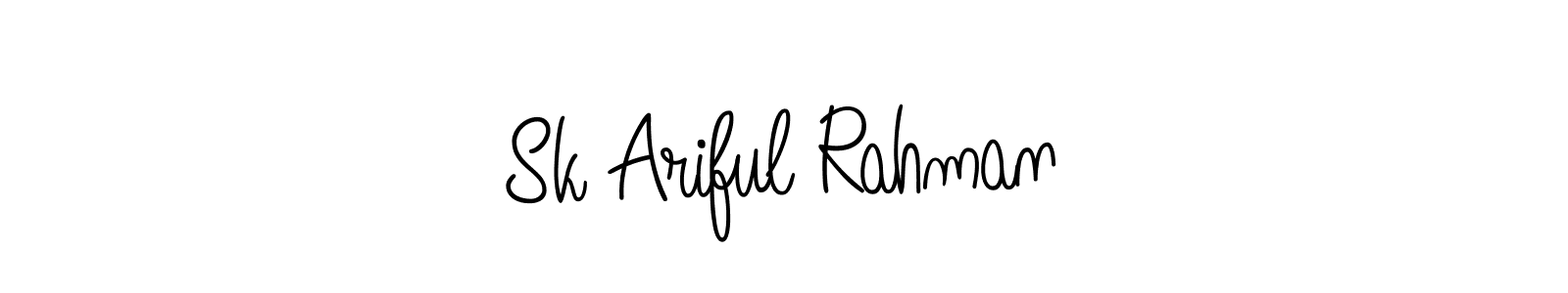 How to make Sk Ariful Rahman name signature. Use Angelique-Rose-font-FFP style for creating short signs online. This is the latest handwritten sign. Sk Ariful Rahman signature style 5 images and pictures png