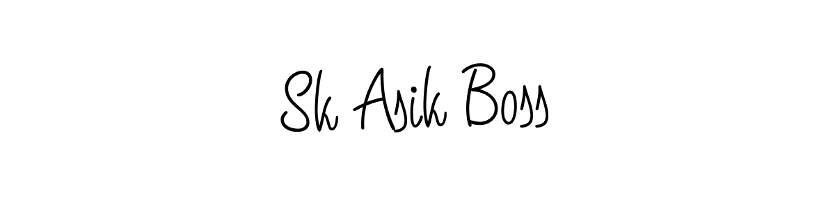 Make a short Sk Asik Boss signature style. Manage your documents anywhere anytime using Angelique-Rose-font-FFP. Create and add eSignatures, submit forms, share and send files easily. Sk Asik Boss signature style 5 images and pictures png
