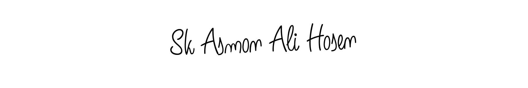 Design your own signature with our free online signature maker. With this signature software, you can create a handwritten (Angelique-Rose-font-FFP) signature for name Sk Asmon Ali Hosen. Sk Asmon Ali Hosen signature style 5 images and pictures png