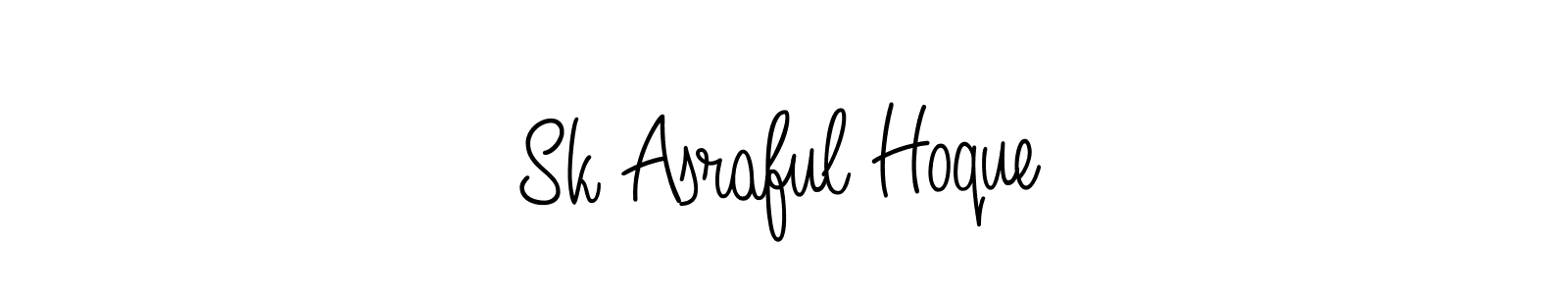 Make a beautiful signature design for name Sk Asraful Hoque. With this signature (Angelique-Rose-font-FFP) style, you can create a handwritten signature for free. Sk Asraful Hoque signature style 5 images and pictures png