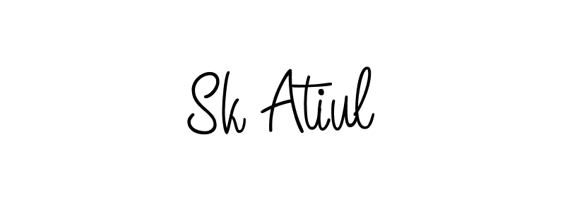 Sk Atiul stylish signature style. Best Handwritten Sign (Angelique-Rose-font-FFP) for my name. Handwritten Signature Collection Ideas for my name Sk Atiul. Sk Atiul signature style 5 images and pictures png