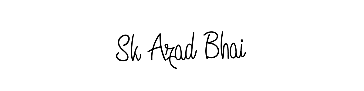 The best way (Angelique-Rose-font-FFP) to make a short signature is to pick only two or three words in your name. The name Sk Azad Bhai include a total of six letters. For converting this name. Sk Azad Bhai signature style 5 images and pictures png