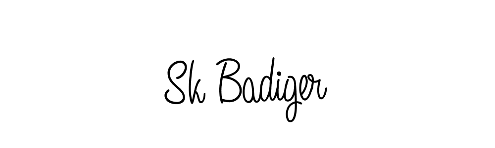 Design your own signature with our free online signature maker. With this signature software, you can create a handwritten (Angelique-Rose-font-FFP) signature for name Sk Badiger. Sk Badiger signature style 5 images and pictures png