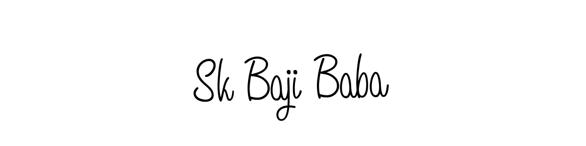 Design your own signature with our free online signature maker. With this signature software, you can create a handwritten (Angelique-Rose-font-FFP) signature for name Sk Baji Baba. Sk Baji Baba signature style 5 images and pictures png
