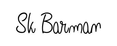 Designed for modern professionals: Sk Barman name signature crafted with Angelique-Rose-font-FFP script. Ready for digital PDF workflows. Sk Barman signature style 5 images and pictures png