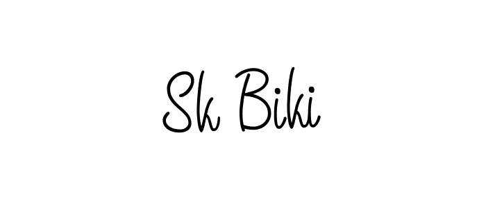 Create a beautiful signature design for name Sk Biki. With this signature (Angelique-Rose-font-FFP) fonts, you can make a handwritten signature for free. Sk Biki signature style 5 images and pictures png