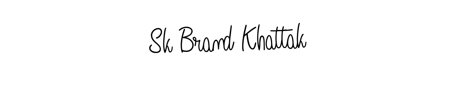 Design your own signature with our free online signature maker. With this signature software, you can create a handwritten (Angelique-Rose-font-FFP) signature for name Sk Brand Khattak. Sk Brand Khattak signature style 5 images and pictures png