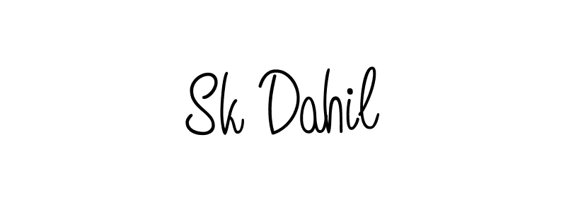 Design your own signature with our free online signature maker. With this signature software, you can create a handwritten (Angelique-Rose-font-FFP) signature for name Sk Dahil. Sk Dahil signature style 5 images and pictures png