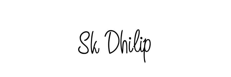 if you are searching for the best signature style for your name Sk Dhilip. so please give up your signature search. here we have designed multiple signature styles  using Angelique-Rose-font-FFP. Sk Dhilip signature style 5 images and pictures png