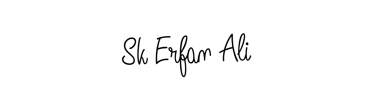 How to make Sk Erfan Ali name signature. Use Angelique-Rose-font-FFP style for creating short signs online. This is the latest handwritten sign. Sk Erfan Ali signature style 5 images and pictures png