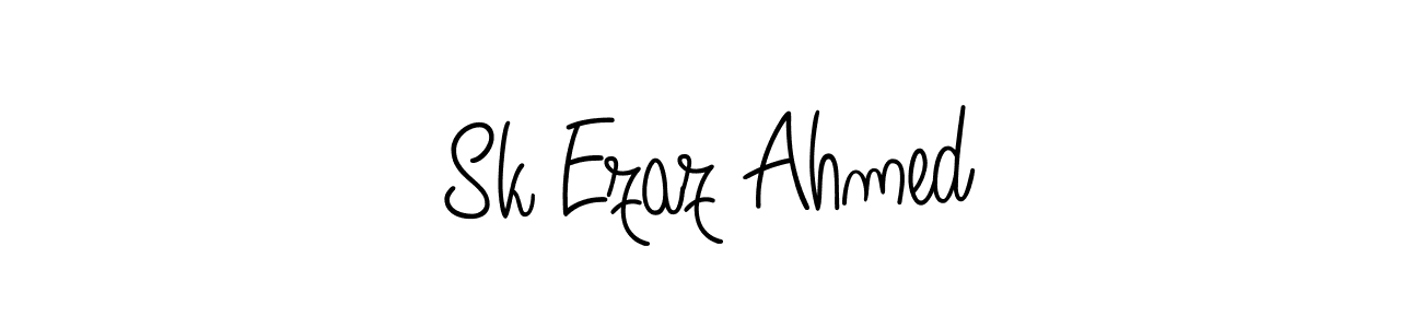 Design your own signature with our free online signature maker. With this signature software, you can create a handwritten (Angelique-Rose-font-FFP) signature for name Sk Ezaz Ahmed. Sk Ezaz Ahmed signature style 5 images and pictures png