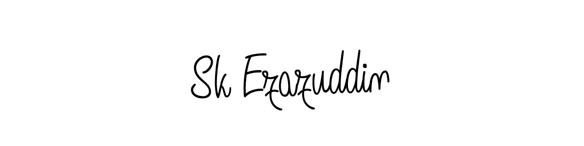 Sk Ezazuddin stylish signature style. Best Handwritten Sign (Angelique-Rose-font-FFP) for my name. Handwritten Signature Collection Ideas for my name Sk Ezazuddin. Sk Ezazuddin signature style 5 images and pictures png