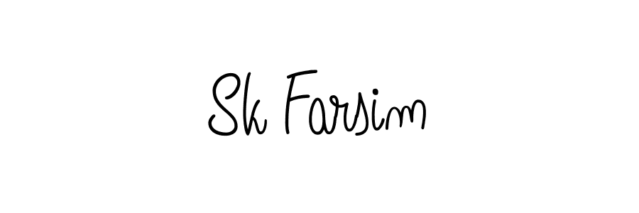Make a beautiful signature design for name Sk Farsim. With this signature (Angelique-Rose-font-FFP) style, you can create a handwritten signature for free. Sk Farsim signature style 5 images and pictures png