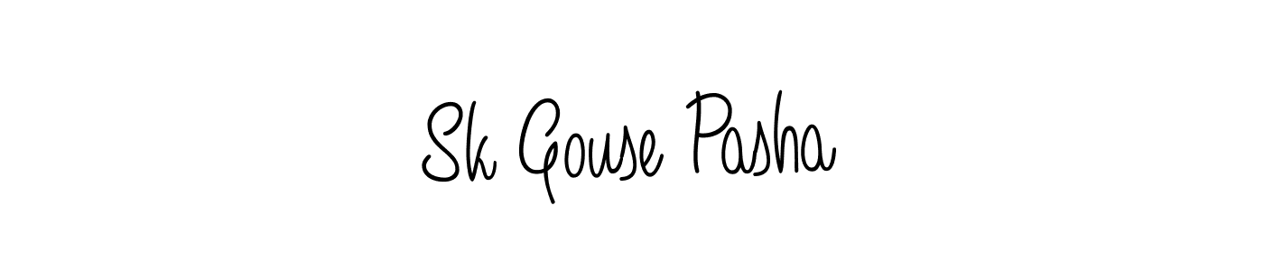 Use a signature maker to create a handwritten signature online. With this signature software, you can design (Angelique-Rose-font-FFP) your own signature for name Sk Gouse Pasha. Sk Gouse Pasha signature style 5 images and pictures png