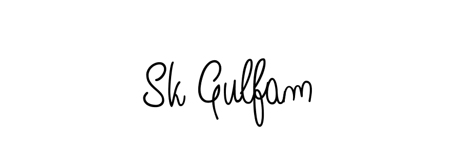 How to make Sk Gulfam name signature. Use Angelique-Rose-font-FFP style for creating short signs online. This is the latest handwritten sign. Sk Gulfam signature style 5 images and pictures png