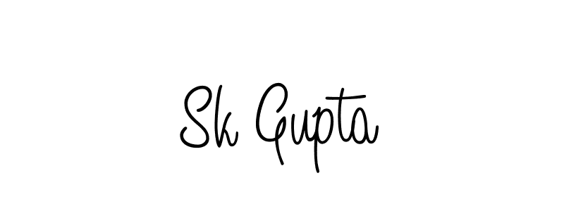 Design your own signature with our free online signature maker. With this signature software, you can create a handwritten (Angelique-Rose-font-FFP) signature for name Sk Gupta. Sk Gupta signature style 5 images and pictures png